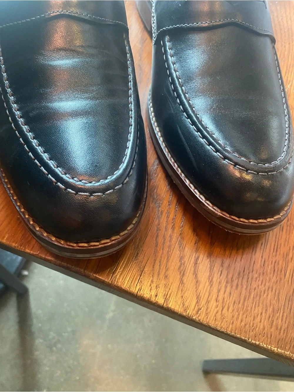 Penny Loafers Black Full Grain Leather Men’s 10.5 M | Original Box